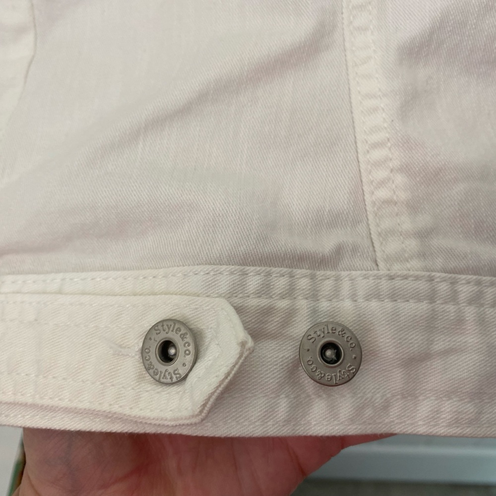 Style & Co. White Jean Jacket - Picture 4 of 12